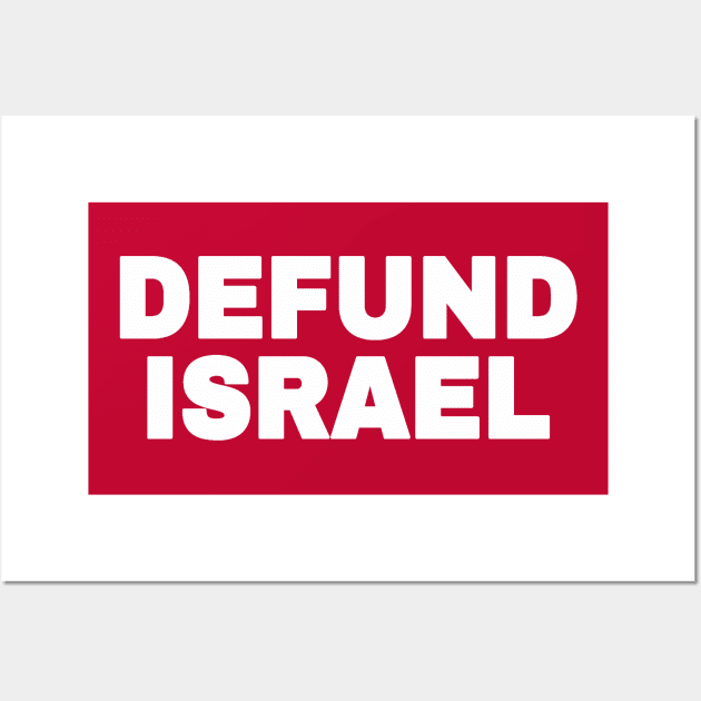 DEFUND ISRAEL - White - Vertical - Back Wall Art by SubversiveWare